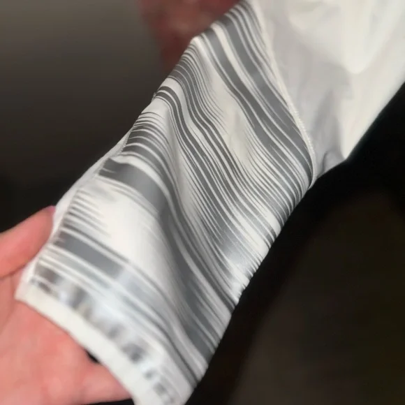 Nike (Medium) White//Grey Ohio State 3/4 Zip Up Pullover with Drawstring Waist - Picture 11 of 15